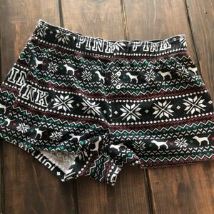 Victoria’s Secret PINK boxer Christmas shorts XS